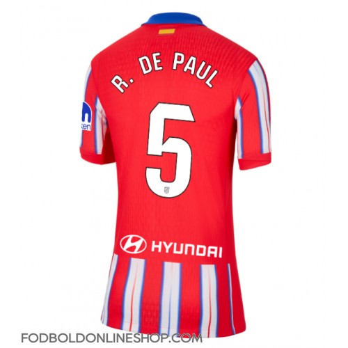 Atletico Madrid Rodrigo De Paul #5 Hjemmebanetrøje Dame 2024-25 Kortærmet